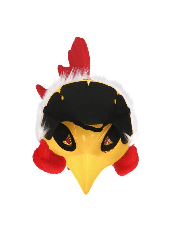 Máscara de Peluche de Gallo para Adultos
