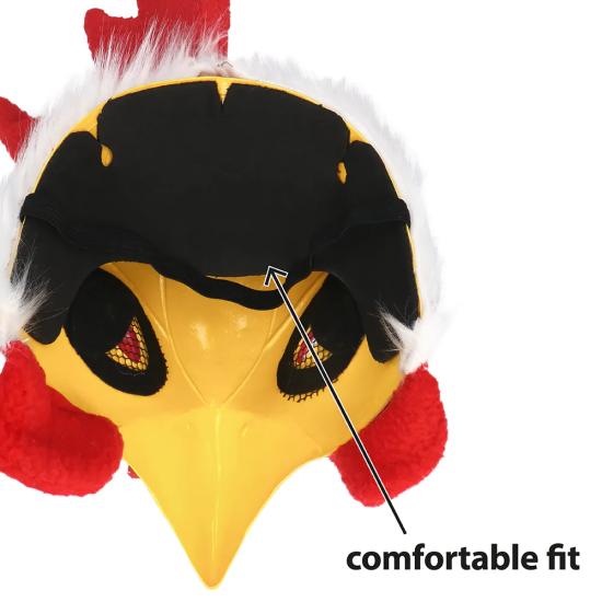 Máscara de Peluche de Gallo para Adultos