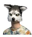 Máscara de Peluche Husky