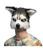 Máscara de Peluche Husky