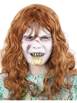 Máscara de Regan El Exorcista con Pelo para Adulto