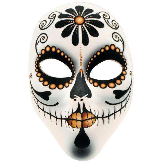Máscara de Tela Señora Día de los Muertos Máscara de Tela Señora Día de los Muertos
