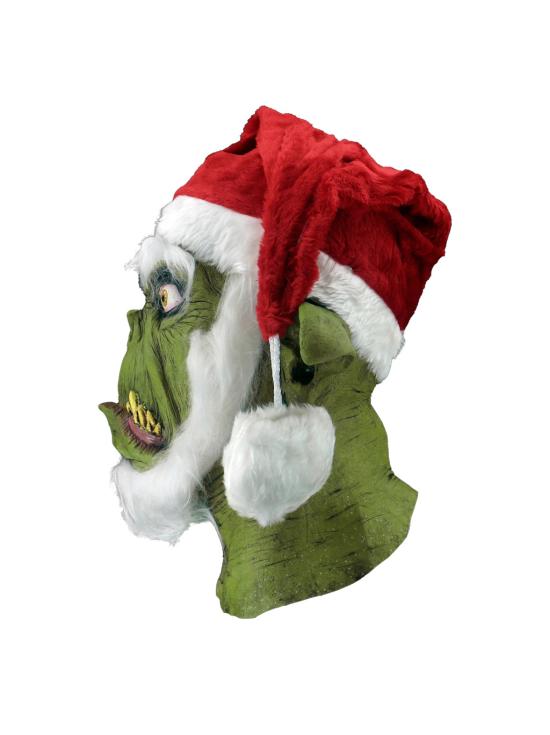 Máscara del Grinch de Látex Green Santa con Cuello Largo – Ghoulish Productions