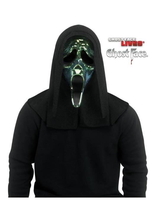Máscara GhostFace Oil Slick Disco – Terror con Reflejos de Fiesta