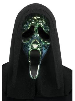 Máscara GhostFace Oil Slick Disco – Terror con Reflejos de Fiesta