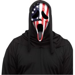 Máscara Ghost Face Patriótica – Terror Clásico con Estilo Americano