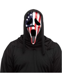 Máscara Ghost Face Patriótica – Terror Clásico con Estilo Americano