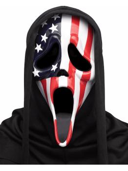 Máscara Ghost Face Patriótica – Terror Clásico con Estilo Americano adultos