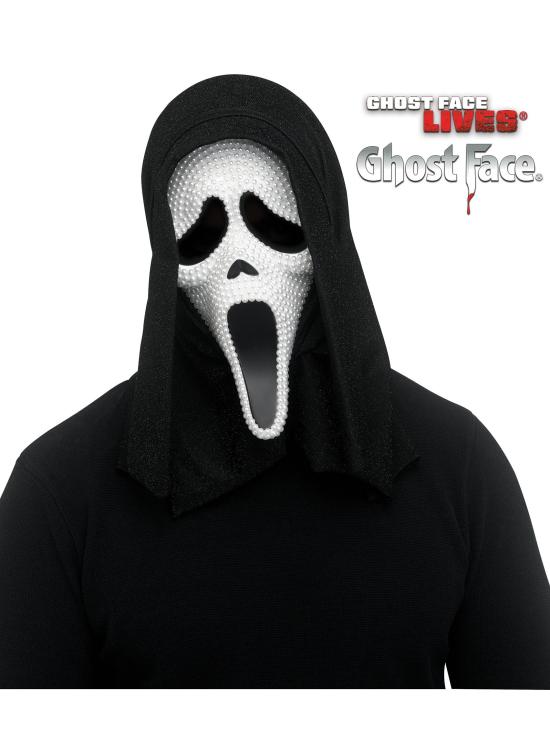 Máscara Ghost Face Pearl – Terror con Elegancia y Brillo