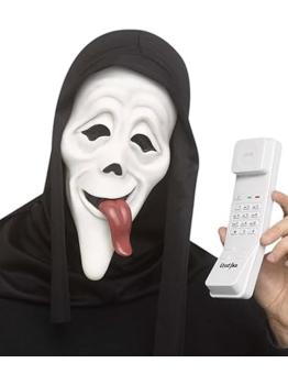 Máscara Ghost Face Wassup con teléfono