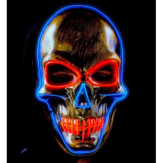 Máscara LED calavera, cara brillante, calavera, esqueleto, demonio, Halloween Máscara LED calavera, cara brillante, calavera, esqueleto, demonio, Halloween