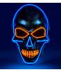 Máscara LED calavera, cara brillante, calavera, esqueleto, demonio, Halloween