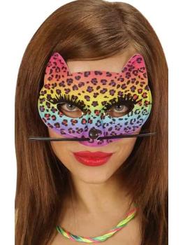 Máscara Leopardo de Arcoiris