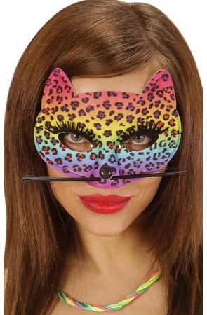 Máscara Leopardo de Arcoiris