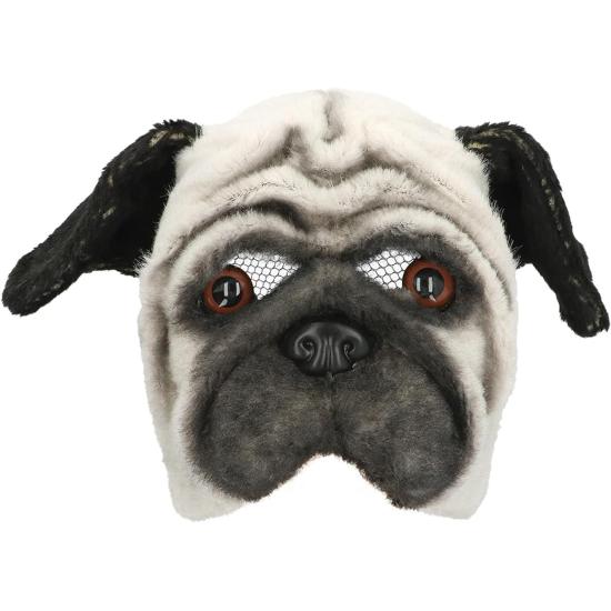 Máscara realista de perro (carlino) – Disfraz divertido y llamativo