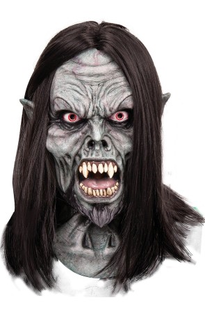 Máscara Vampiro con Cabellos para adulto