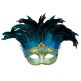 Máscara veneciana con plumas