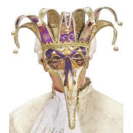 Máscara veneciana para hombre, color crema y dorado con música fantasma de  la ópera, Mardi Gras, Crema