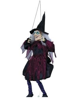 Muñeca Halloween Bruja En Columpio 1m