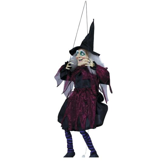 Muñeca Halloween Bruja En Columpio 1m