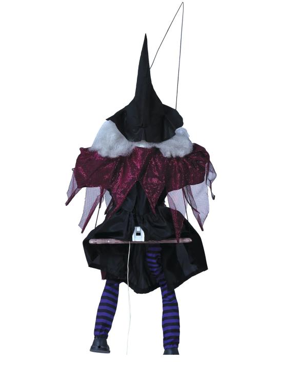 Muñeca Halloween Bruja En Columpio 1m