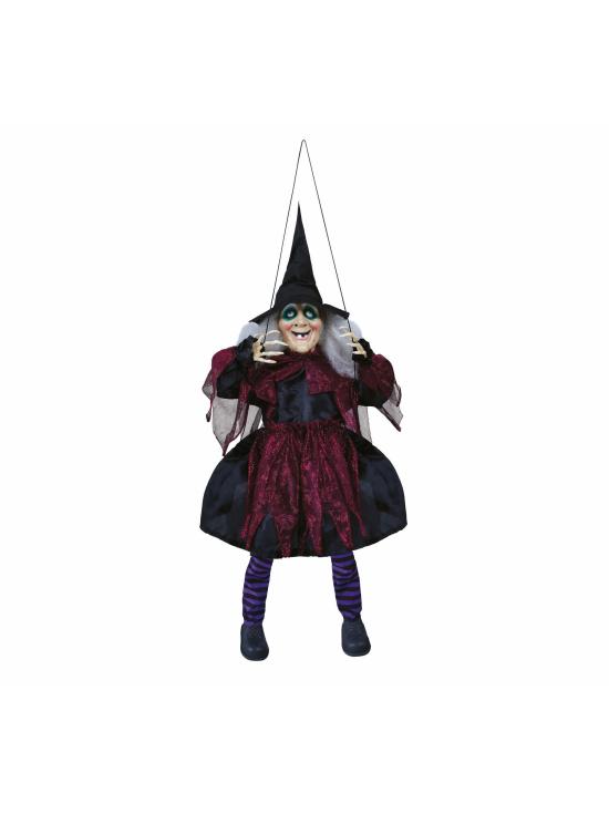 Muñeca Halloween Bruja En Columpio 1m