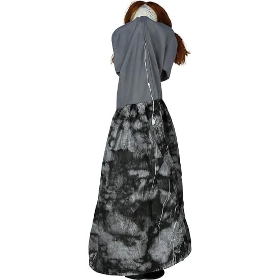 Mujer Esqueleto Susto con Luz, Sonido y Movimiento 120 cm