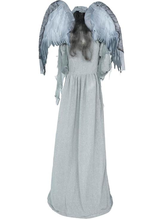 Ángel Animatrónico de Terror Halloween 170 cm con Ojos LED