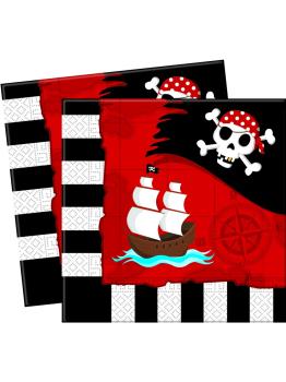 PACK 20 SERVILLETAS PIRATAS