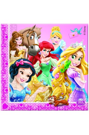 PACK 20 SERVILLETAS PRINCESS ANIMALS