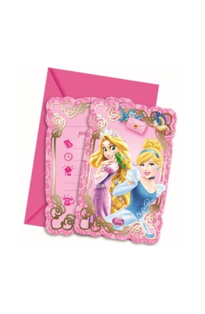 PACK 6 INVITACIONES PRINCESS ANIMALS