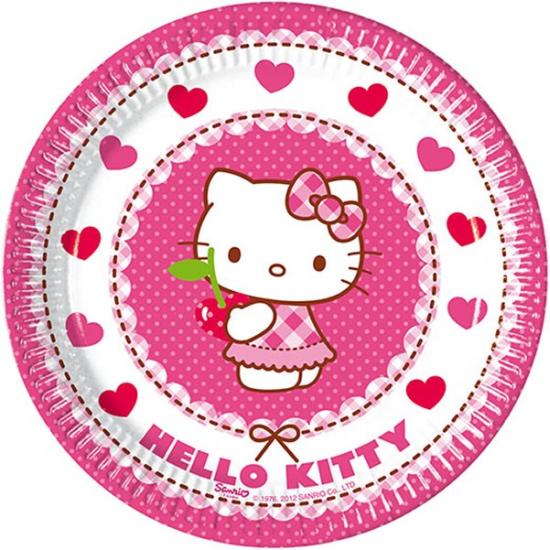 PACK 8 PLATOS 20 CM HELLO KITTY HEARTS