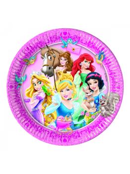 PACK 8 PLATOS 23 CM PRINCESS ANIMALS