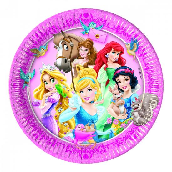PACK 8 PLATOS 23 CM PRINCESS ANIMALS