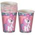 Pack de 8 Vasos Unicornio 10 cm