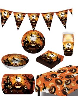 Vajilla  Fiesta Calabaza Halloween