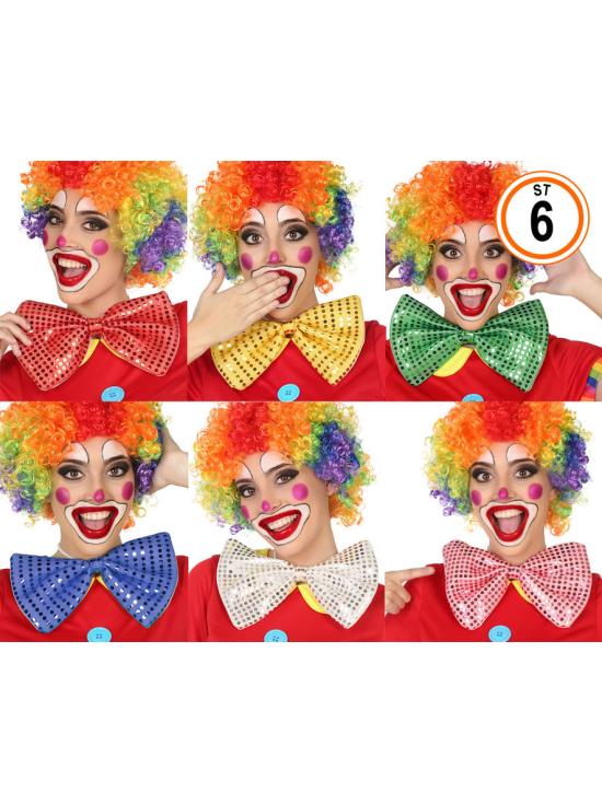 Pajarita con lentejuelas maxi grande colores