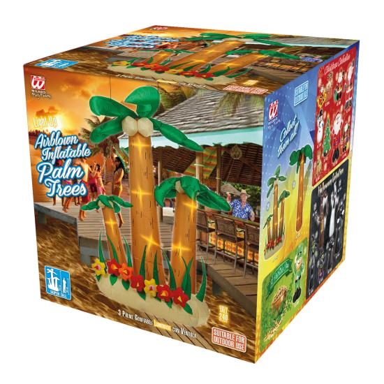 Palmeras Hinchables Luminosas 240 cm set de 3