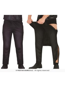 Pantalón Stripper Negro - Accesorio de Disfraz para Despedida de Soltero y Fiestas de Adultos -
