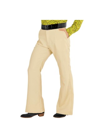 Pantalones de Hombre Años 70 Groovy Beige