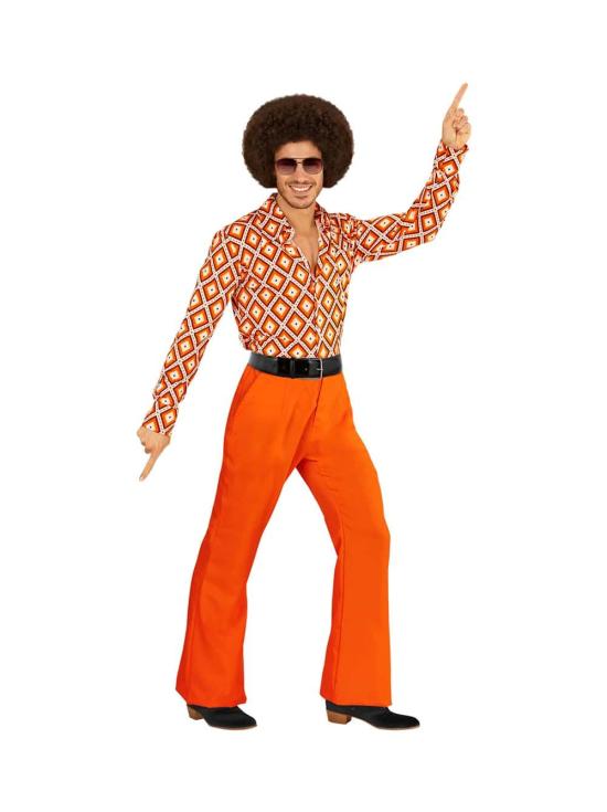 Pantalones de Hombre Años 70 Groovy Naranja
