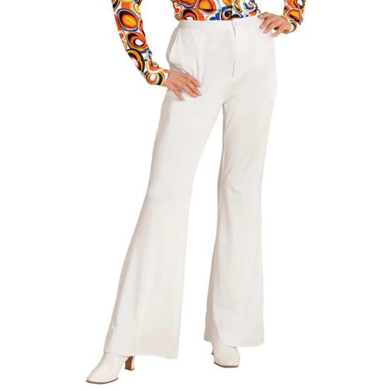 Pantalones de Mujer Años 70 Groovy Blanco* Pantalones de Mujer Años 70 Groovy Blanco*
