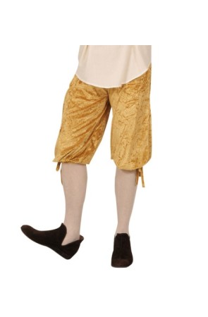Pantalones de Terciopelo para Disfraces Beige  talla M