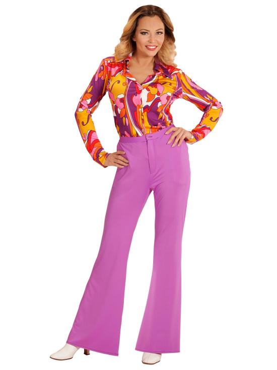Pantalones Mujer Años 70 Púrpura
