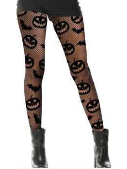 Pantys Halloween de calabazas y murciélagos