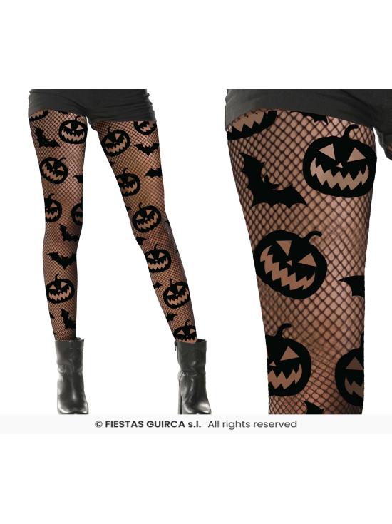 Pantys Halloween de calabazas y murciélagos