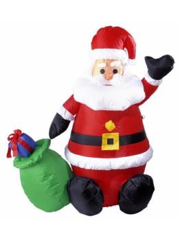 Papá Noel hinchable con luz 122 cm - uso interiores
