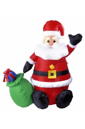 Papá Noel hinchable con luz 122 cm - uso interiores