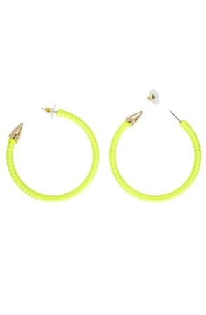 Par de Pendientes amarillo  Fluorescentes