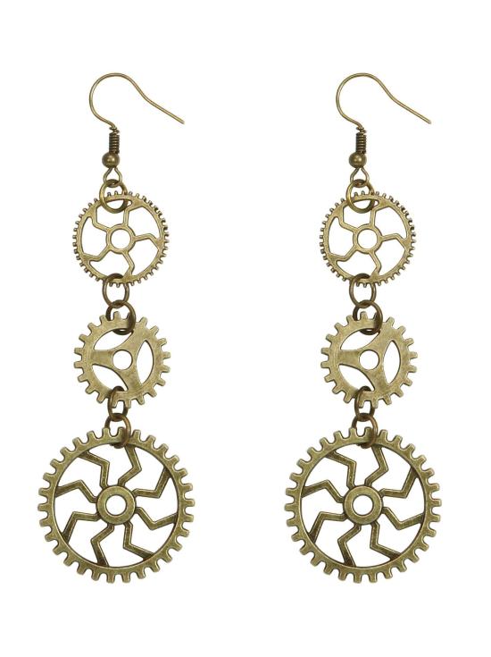 Par Pendientes Rueda Steampunk